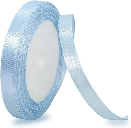 Miniatura 50 de Cinta de satén beige de 1 pulgada x 25 yardas, cinta de tela de color sólido para envoltura de regalos, manualidades, fabricación de lazos