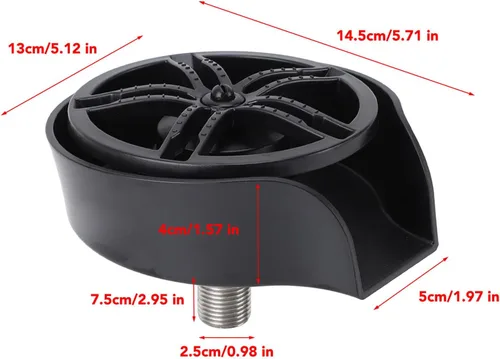 Miniatura 2 de Enjuagadora automática de vidrio para fregadero de cocina, lavadora de vasos de acero inoxidable con rosca G1/2, rociador montado en fregadero