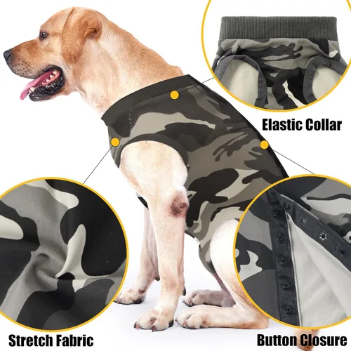 Miniatura 2 de Traje de recuperación para perros herida abdominal ropa quirúrgica para cachorros chaleco posoperatorio ropa para mascotas después de cirugía