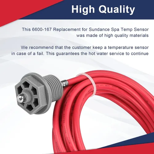 Miniatura 6 de Sensor de temperatura de spa 6600-167 de repuesto para sensor de temperatura Sundance Spa, con conectores de extremo de caja, también apto