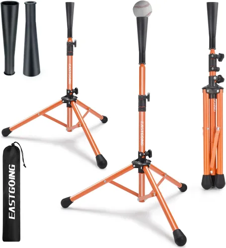Eastgoing - Tee portátil de viaje para béisbol y sóftbol de alta resistencia. Altura ajustable | Portátil | Plegable. Tee de bateo de béisbol para