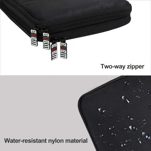Miniatura 6 de Organizador de equipaje con doble capa para viajes BUBM, para llevar dispositivos y accesorios electrónicos., Negro, 2 capas M