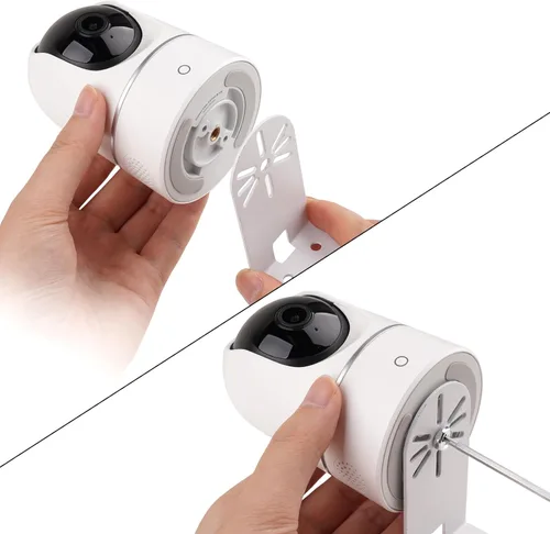 Miniatura 5 de UYODM Paquete de 2 soportes adhesivos de pared de metal compatibles con Eufy Security Solo Indoor Cam E220 y P24, sin taladrar VHB Stick On