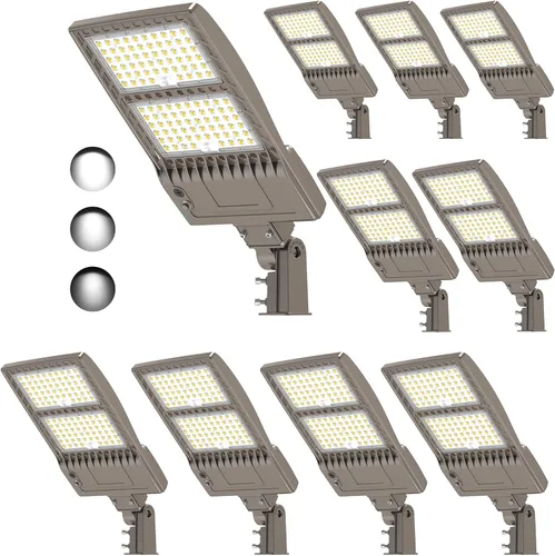 Miniatura 12 de Luz LED de Poste para Estacionamiento de 480V 320W con Montaje de Ajuste Deslizante, Luces LED Tipo Caja UL DLC Certificadas 44800LM 5000K Luces