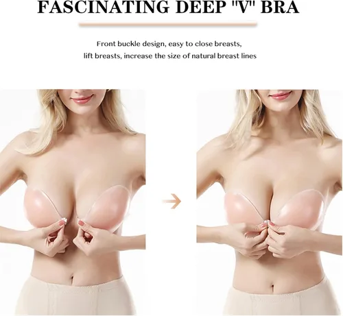 Miniatura 4 de Makita Sticky Bra 2 Pair Push Up Sticky Boobs for Women Invisible Silicone Bras for Backless Strapless Dress Adhesive Bra
