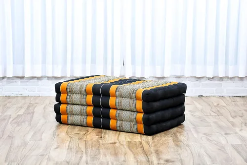 Miniatura 6 de Leewadee - Colchón tailandés plegable grande, 82 x 46 x 3 pulgadas, cama de invitados, cama triple plegable, cojín de masaje tailandés TV asiento