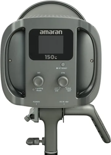 Miniatura 6 de Aputure Amaran 150c luz de video COB, RGBWW 150W, CCT de 2,500K a 7,500K con ajuste G/M, 15,610 lux @ 1m con hiperreflector, control por APP Gris