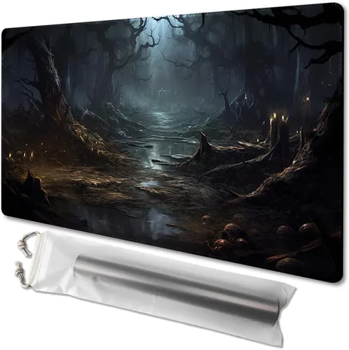 Miniatura 30 de MTG - Tapete de juego tamaño 24 x 14 pulgadas, bolsas de almacenamiento antideslizantes, ideal para entusiastas de los juegos de cartas, tapete