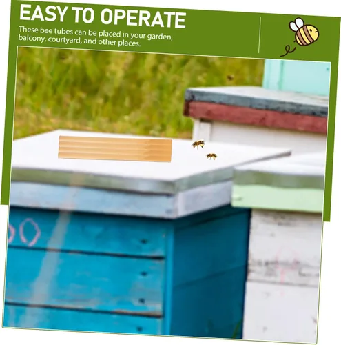 Miniatura 6 de LIOOBO 50 Uds. Tubo de abeja, suministros de abeja, tubos de colmena, insertos de papel de anidación de abejas, herramientas de mantenimiento