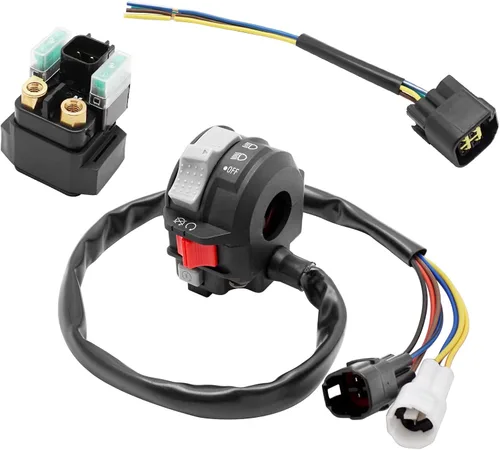 Miniatura 2 de M MATI Start Interruptor de parada, relé solenoide de arranque y enchufe para Yamaha Raptor 700 700R YFM700/700R 2006-2023 1S3-83973-11-00
