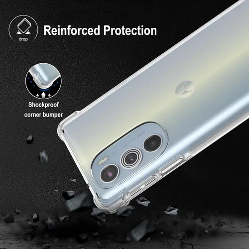 Miniatura 4 de Cresee Funda para Motorola Edge Plus 2022/Edge Plus 5G UW 2022, funda transparente con parachoques de esquina reforzado, ajuste delgado, funda