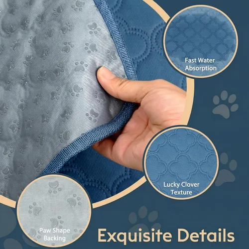 Miniatura 5 de FunFurry Forro lavable para jaula de conejillo de indias, paquete de 4 almohadillas reutilizables y lavables, ropa de cama impermeable