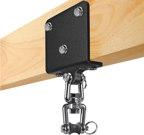 Miniatura 12 de Kipika Colgador de pared para bolsa pesada, soporte giratorio para bolsa de boxeo resistente para gimnasio en casa, longitud ajustable para bolsa