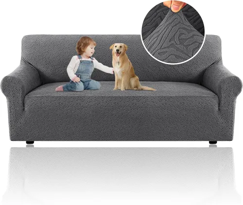Miniatura 46 de H.Versailtex 2025 Fundas de sofá Jacquard para sofá de 3 cojines, 1 pieza de fundas elásticas para sofá, protector de muebles antideslizante, suave