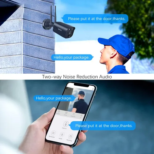 Miniatura 2 de Audio de 2 vías 5.5MP antenas duales WiFi seguridad sistema de cámara inalámbrica videovigilancia hogar cámaras de seguridad inalámbricas al aire