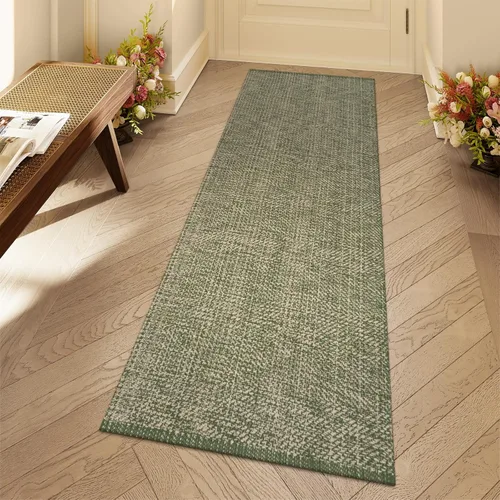 Miniatura 68 de LEEVAN - Alfombras lavables para cocina de 3 x 5 pies, alfombra de color crema para dormitorio, alfombra de algodón tejida para entrada, alfombra