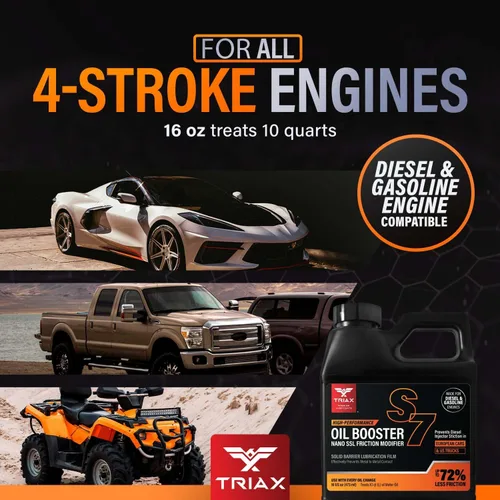 Miniatura 5 de Triax Max Oil Booster S7, limpiador de lodos de motor, refuerzo TBN, modificador de fricción, estabilizador de viscosidad, inhibidor de oxidación