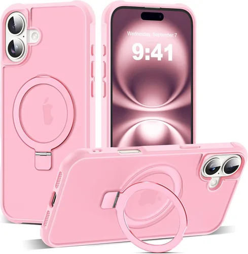Miniatura 45 de SKYLMW – Funda compatible con iPhone 12 Pro Max y iPhone 13 Pro Max con soporte magnético invisible tipo anillo, fundas translúcidas para teléfonos