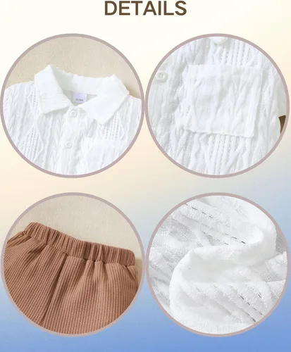 Miniatura 75 de Conjunto de ropa de verano para bebé y niño, camiseta de manga corta de algodón, pantalones cortos de dinosaurios, conjunto de ropa para niño