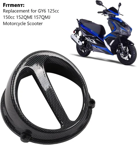 Miniatura 2 de Fydun Cubierta del ventilador de refrigeración del motor de la motocicleta de fibra de carbono Air Scoop Accesorios de motocicleta reemplazo