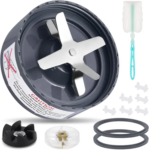 Miniatura 9 de 7 piezas de repuesto de cuchilla mezcladora extractor cruz cuchilla compatible con Nutribullet 600W y Pro 900W 7 piezas (1 hoja extractora)