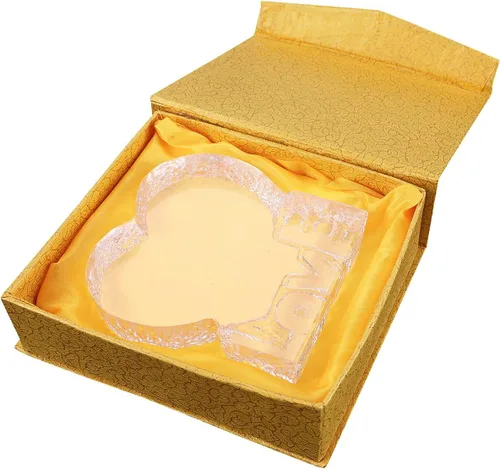 Miniatura 4 de Marco de fotos de cristal personalizado con forma de corazón, marco de placa de impresión de imagen, marco de soporte de placa de escritorio