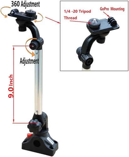 Miniatura 2 de Brocraft Soporte de cámara portátil para kayak/para montaje GO Pro