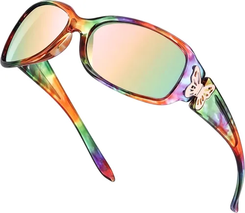 Miniatura 16 de LVIOE - Lentes de sol polarizadas para mujer, decoración de mariposa a la moda, para conducir y pescar - 99.99% de protección UV