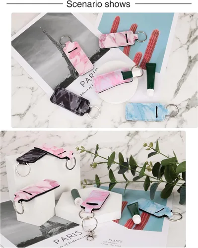 Miniatura 6 de Meiiy Chapstick Soporte para bálsamo labial, funda para lápiz labial, soporte para brillo de labios con gancho, 3 piezas de relleno de calcetines