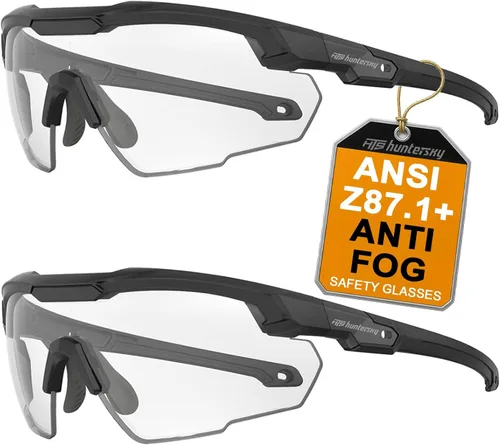 Miniatura 29 de HTS HUNTERSKY Gafas de tiro tácticas balísticas ANSI Z87+UV400 gafas protectoras Negro Claro