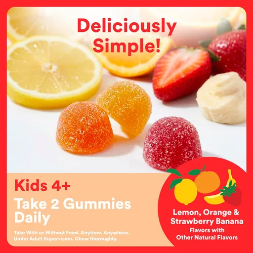 Miniatura 6 de SmartyPants Gomitas multivitamínicas para niños, fórmula mejorada: Omega 3 (DHA/EPA), vitaminas D3, C, B12, B6, vitamina A, K y zinc, sin gluten
