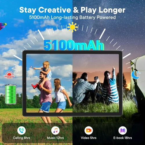 Miniatura 7 de HAOVM Tablet Android 15 de 8 pulgadas, tableta desbloqueada con SIM 4G, CPU Octa-Core 2.0GHz, 12 GB+64 GB, TF expandible, pantalla IPS, WiFi 5G
