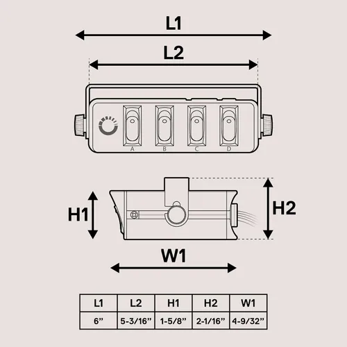 Miniatura 6 de True Mods - Caja de interruptor basculante de 4 bandas de 12 V [20 amperios máximo] [cables de 12 AWG] [12 voltios CC] SPST On/Off Rocker Toggle