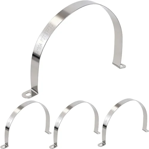 Miniatura 23 de OURU 30 abrazaderas de conducto de 1 pulgada de acero inoxidable 304, abrazadera de tubo de metal rígido en U, correa de tubo de 2 agujeros