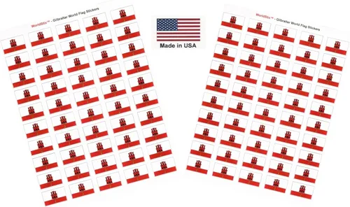 Miniatura 90 de 100 calcomanías de la bandera de Alaska; 1.5" x 1" hechas en Estados Unidos, calcomanías autoadhesivas de la bandera del estado para álbumes