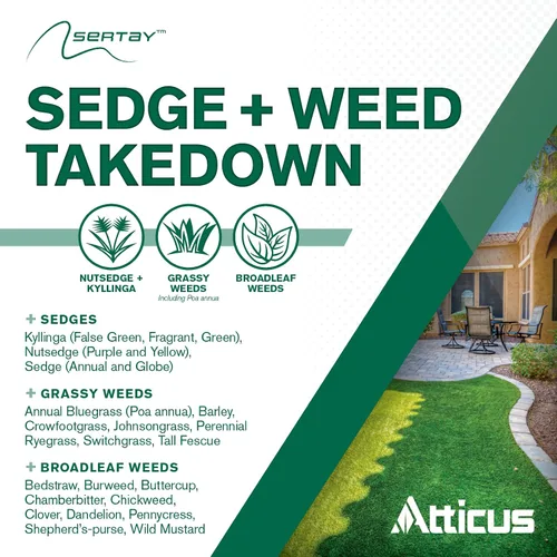 Miniatura 3 de Atticus Herbicida Sertay (1.25 onzas) – Asesino de malezas de sulfosulfurón para césped del sur – Control de malezas post emergente – Sedge