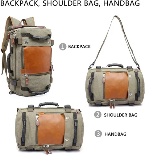 Miniatura 3 de KAKA - Mochila duradera resistente al desgaste, mochila de viaje con bolsa de viaje