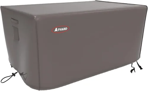 Miniatura 13 de Atyard Cubierta cuadrada para fogata de gas, 36 pulgadas de largo x 36 pulgadas de ancho x 24 pulgadas de alto, impermeable, resistente al viento