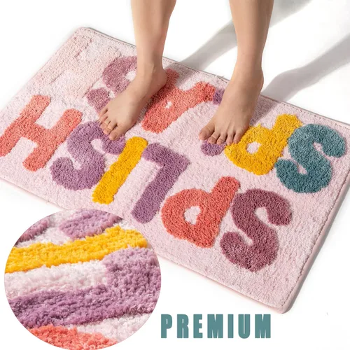 Miniatura 6 de Divertidas alfombras de baño bonitas antideslizantes para niños, modernas alfombrillas de microfibra absorbentes