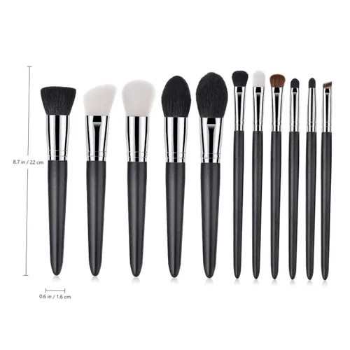 Miniatura 2 de POPETPOP Cepillo de prevención de maquillaje de desperdicio, cepillo de pelo de cabra para mujer, brochas de maquillaje Bling Maquillaje para mujer