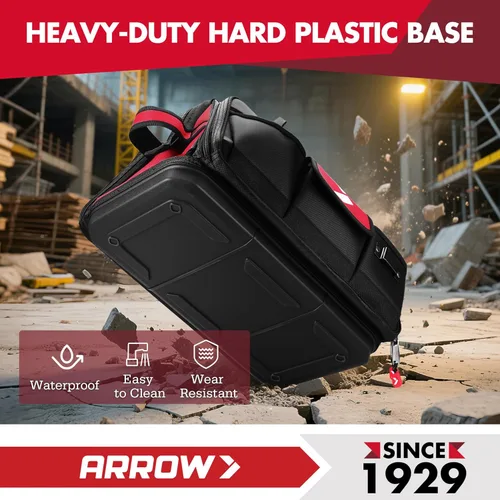 Miniatura 6 de ARROW - Bolsa de herramientas grande de 17 pulgadas con 36 bolsillos multipropósito, bolsas de herramientas para hombres de servicio pesado con base