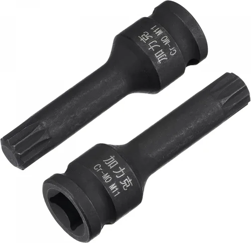 Miniatura 7 de uxcell M7 Impact Spline Bit Socket, 3/8" Square Drive 2.362 in Longitud CR-MO Tamaños métricos 2 Pcs