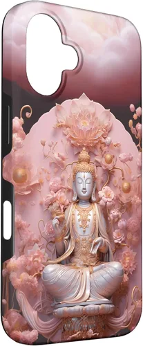 Miniatura 3 de iPhone 16 Pink Buddha - Lotus Flower - Spiritual Buddhism Buddhist Case