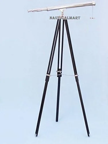 Miniatura 5 de Nauticalmart Telescopio maestro de puerto cromado de pie de 60 pulgadas Regalo coleccionable, perfecto para regalos de Navidad y vacaciones