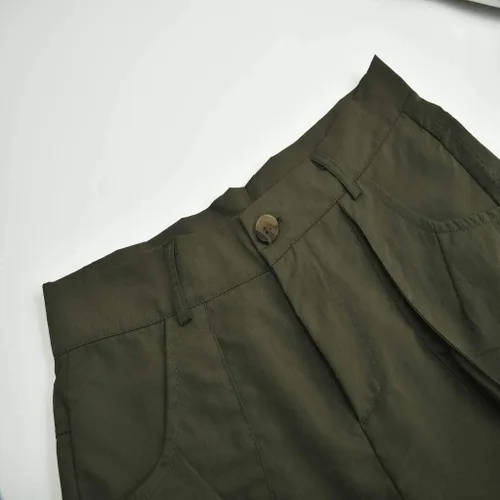 Miniatura 6 de JOFOW Pantalones capri para mujer, holgados, lisos, tipo cargo midi