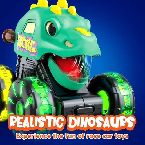 Miniatura 4 de Juguetes de Camiones Monstruo y Autos de Dinosaurio para Niños Pequeños de 1 a 3, Autos a Presión y Camiones de Juguetes para Niños de 1, 2, 3, 4, 5