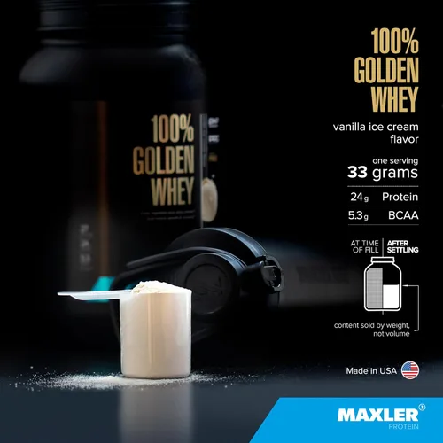 Miniatura 4 de Maxler 100% proteína de suero de leche dorada – 0.94 oz de proteína de suero de alta calidad en polvo por porción – Pre, post e intra entrenamiento