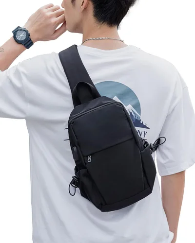 Miniatura 2 de SEAFEW Mochilas tipo bandolera tácticas, negro - pequeño, Mochilas Sling