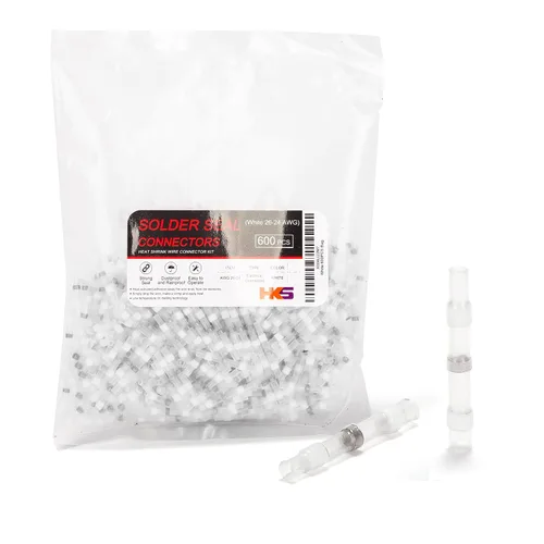 Miniatura 21 de HKS 200 PZS Conectores de Cable con Sellado de Soldadura – Terminales de Tope Termorretráctiles Rojos 22-18 AWG – Empalme de Cable Eléctrico ROJO