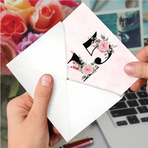 Miniatura 6 de NobleWorks - Tarjeta de felicitación del aniversario del 15º aniversario con sobre de 5 x 7 para hombres y mujeres (1 tarjeta) Pareja floral 15